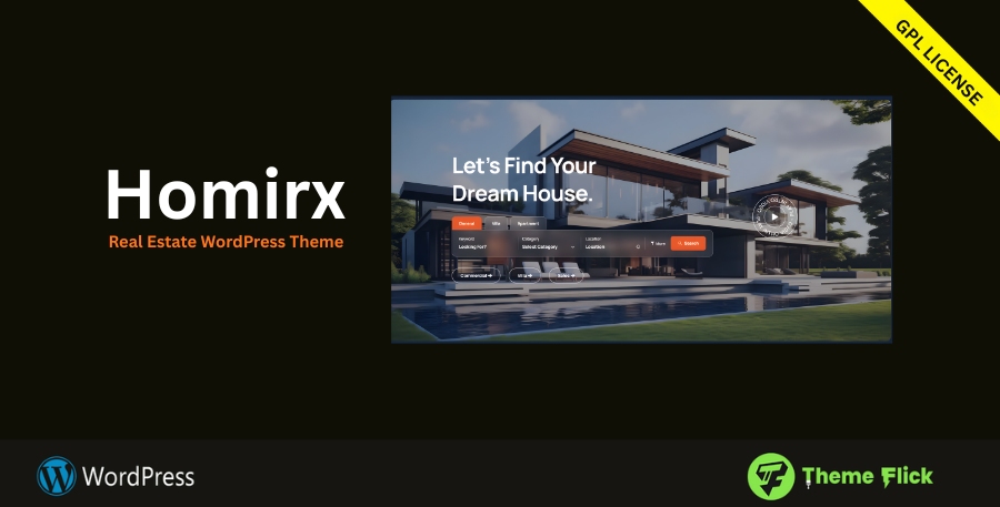 Homirx Real Estate WordPress Theme — Listings & Rentals