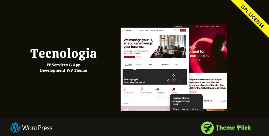 Tecnologia – IT Services & App Development WordPress Theme (Elementor)