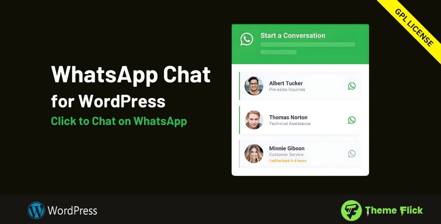 WhatsApp Chat for WordPress – Live Support & Sales Widget