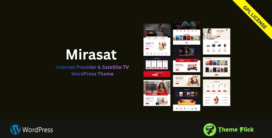 Mirasat – Internet Provider & Satellite TV WordPress Theme
