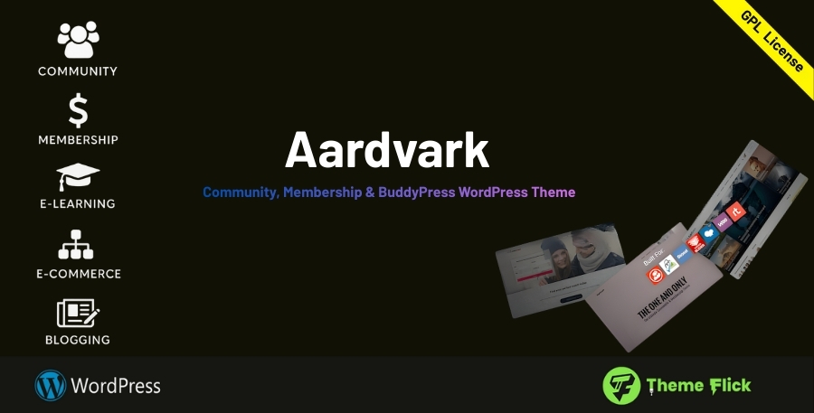 Aardvark – Community, Membership & BuddyPress WordPress Theme