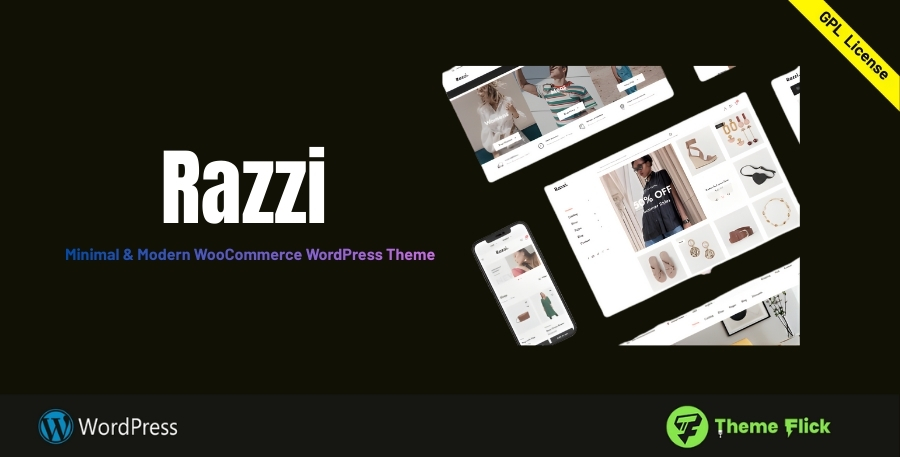 Razzi – Minimal & Modern WooCommerce WordPress Theme for Online Stores