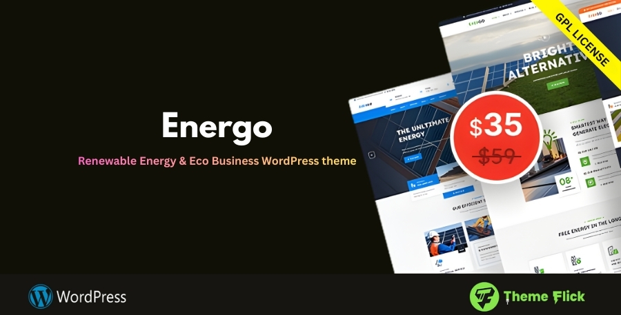 Energo Theme – Renewable Energy & Eco Business WordPress Website Solution