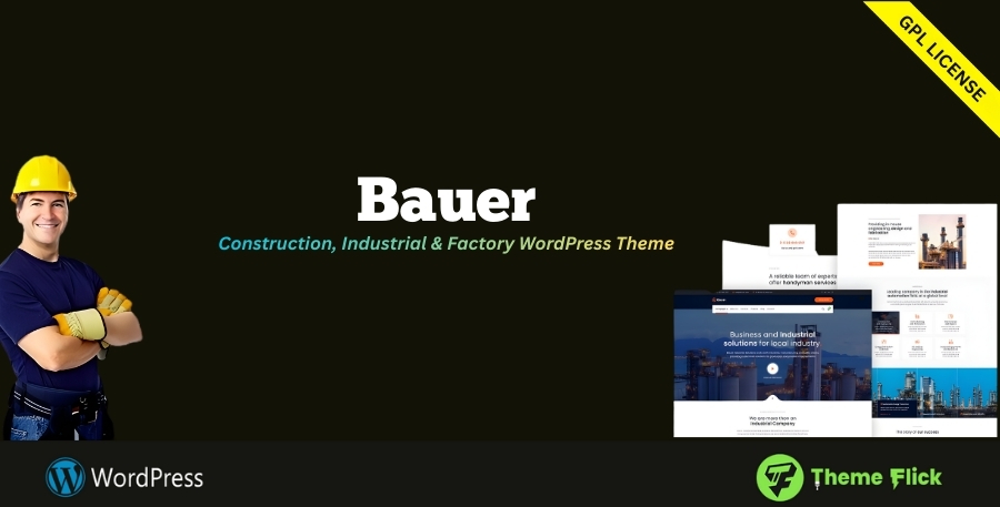 Bauer – Construction, Industrial & Factory WordPress Theme with WooCommerce Support 1.33