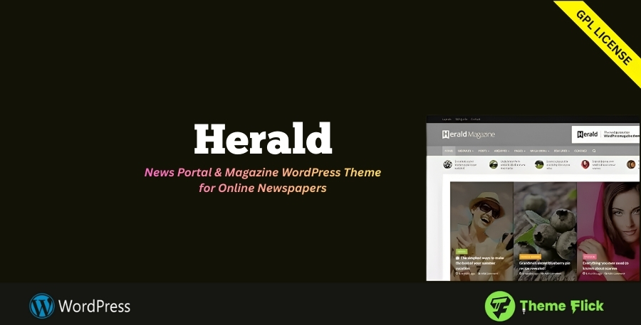 Herald – News Portal & Magazine WordPress Theme for Online Newspapers