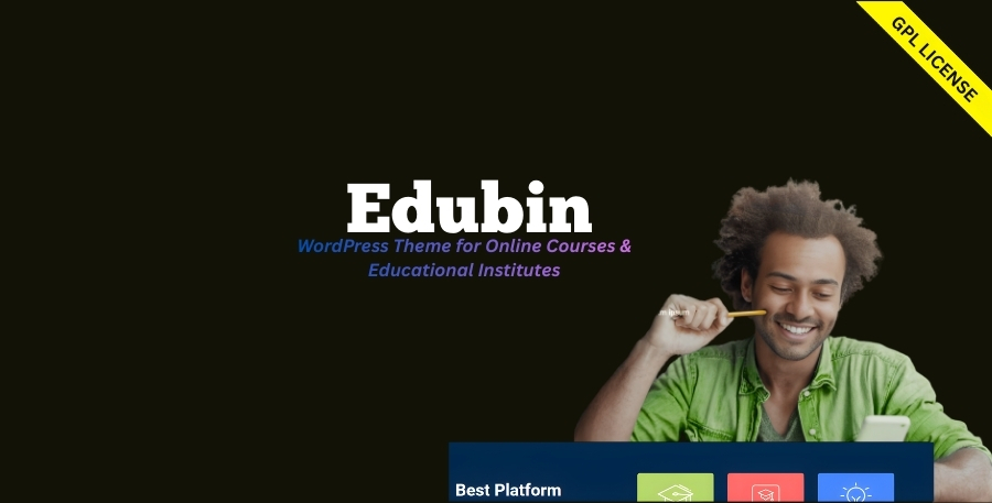 Edubin – Modern LMS WordPress Theme for Online Courses & Educational Institutes