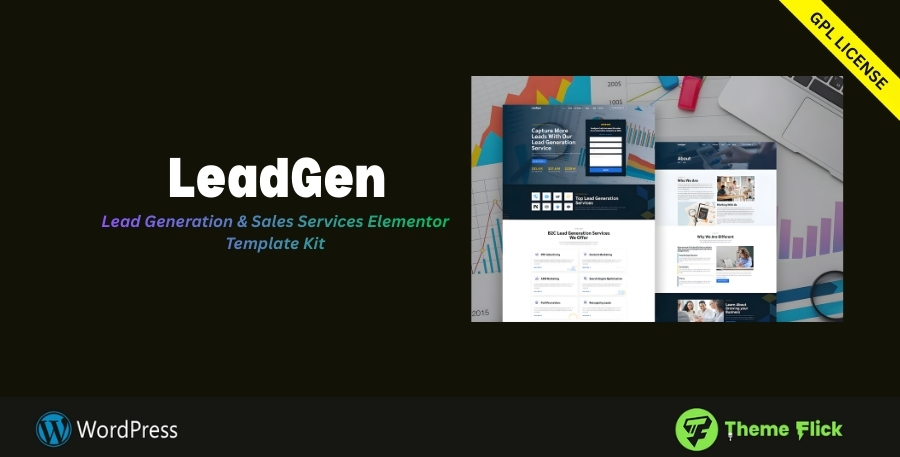 LeadGen – Lead Generation & Sales Services Elementor Template Kit for Businesses