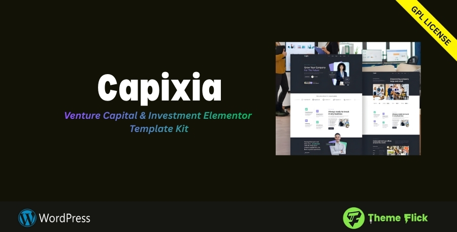 Capixia – Professional Venture Capital & Investment Elementor Template Kit