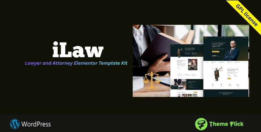 iLawia – Professional Lawyer and Attorney Elementor Template Kit