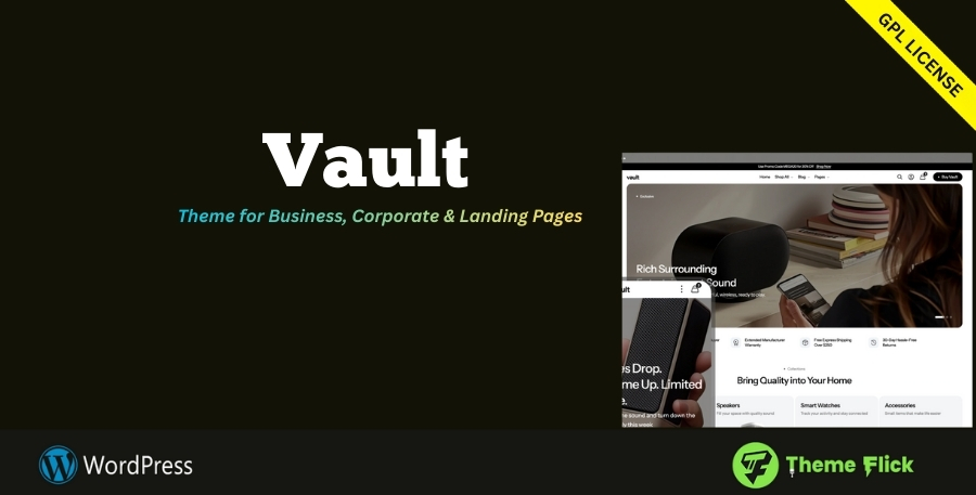 Vault Theme – Multipurpose WordPress Theme for Business, Corporate & Landing Pages