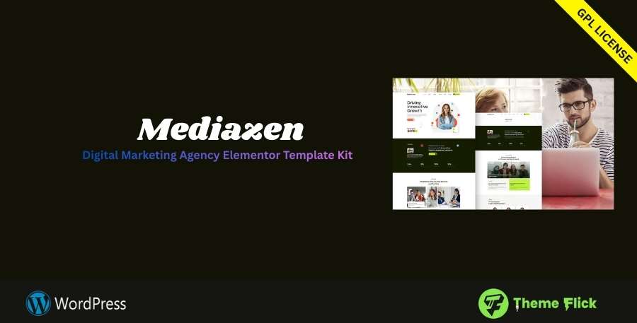 Mediazen Digital Marketing Agency Elementor Template Kit for WordPress