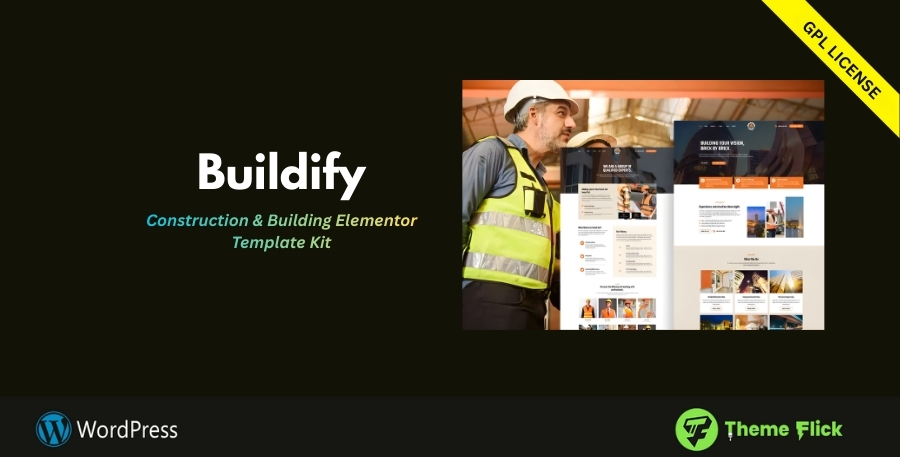 Buildify – Construction & Building Elementor Template Kit for Contractors & Companies