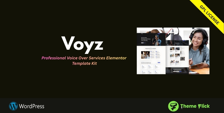 Voyz – Professional Voice Over Services Elementor Template Kit