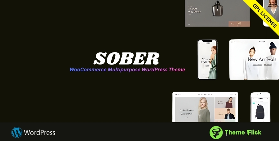Sober WooCommerce Multipurpose WordPress Theme 3.6.1