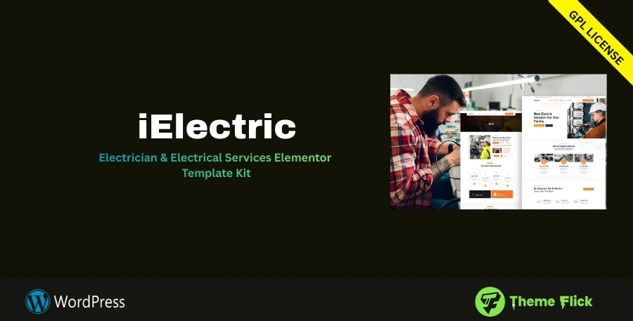 iElectric Elementor Template Kit for Electricians & Electrical Services