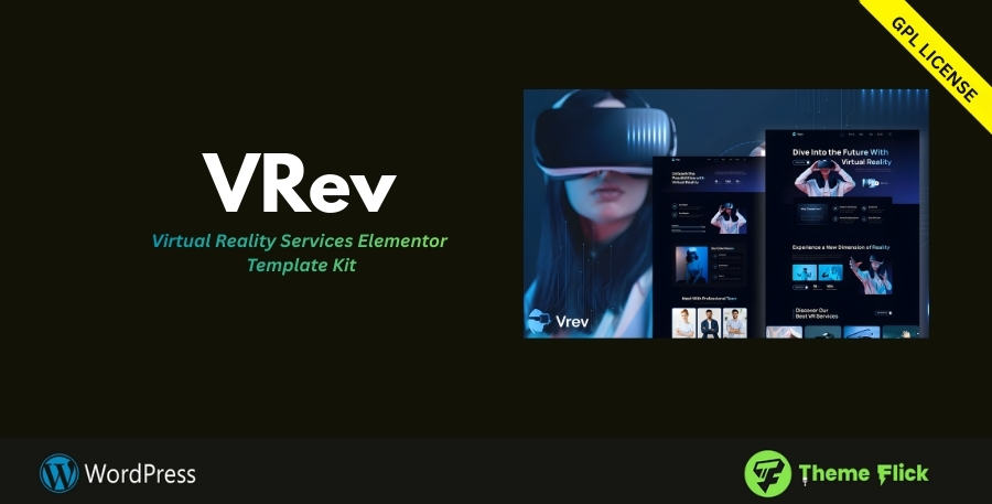 VRev – Virtual Reality Services Elementor Template Kit