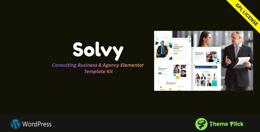 Solvy – Professional Consulting & Business Agency Elementor Template Kit