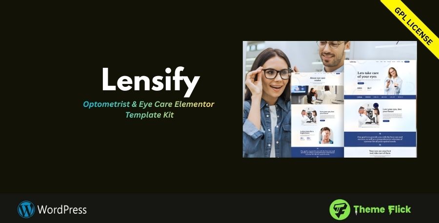 Lensify – Optometrist & Eye Care Clinic Elementor Template Kit