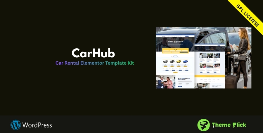 CarHub Elementor Template Kit for Car Rental & Vehicle Booking Services