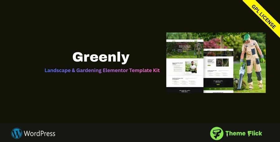 Greenly Elementor Template Kit for Landscaping & Gardening Services