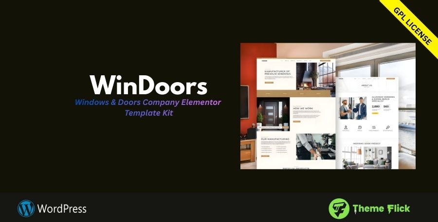 WinDoors – Windows & Doors Company & Home Improvement Elementor Template Kit
