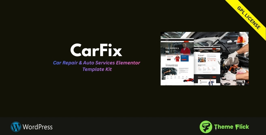 CarFix – Professional Car Repair & Auto Services Elementor Template Kit