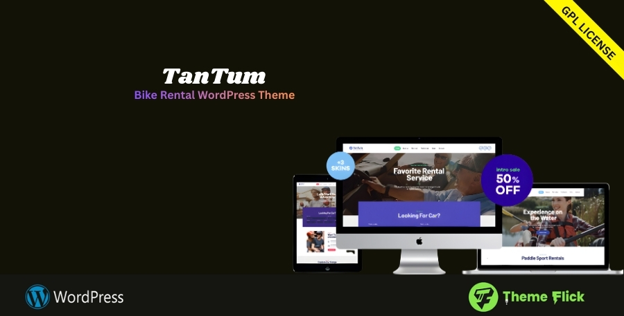 TanTum Bike Rental WordPress Theme – Elementor Car & Scooter Rental Theme 1.1.15