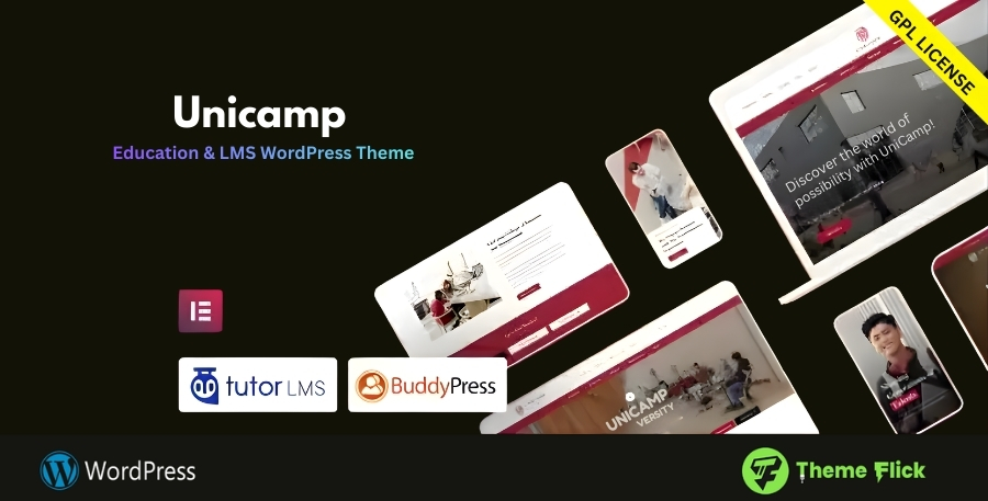UniCamp Education LMS WordPress Theme – University & Online Course Theme 2.2.2